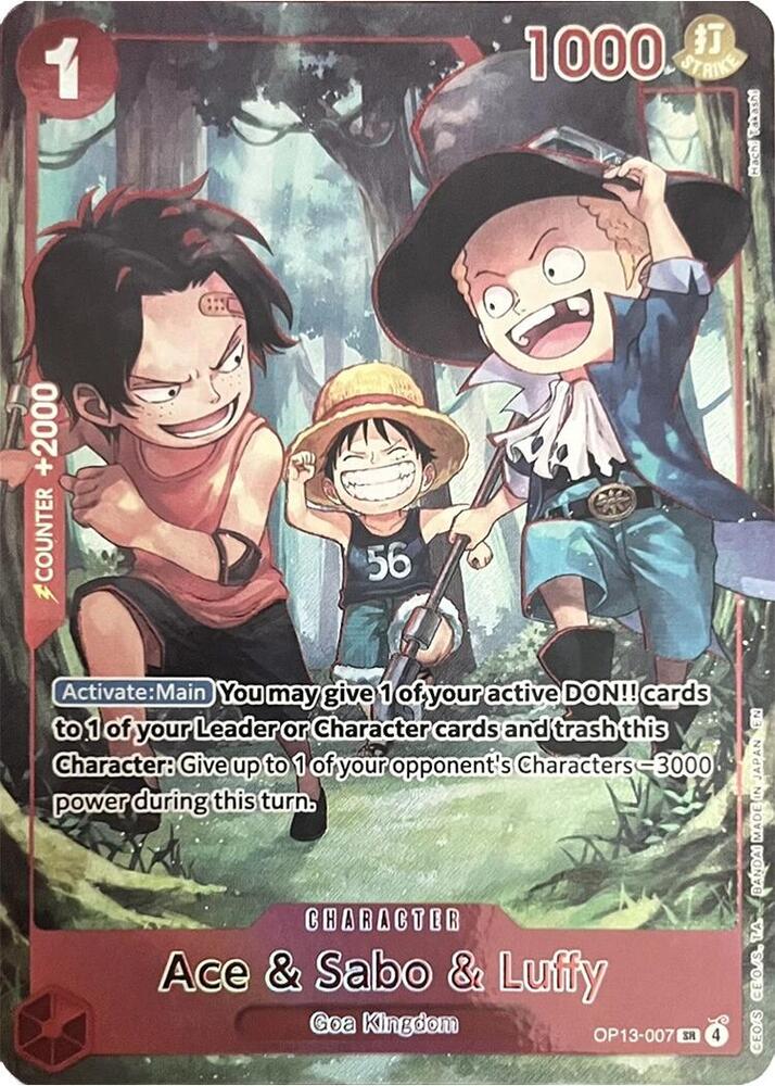 Ace & Sabo & Luffy (English Version 3rd Anniversary Set), One Piece Promotion Cards OP13-007