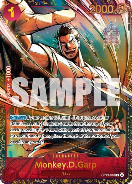 Monkey.D.Garp (Treasure Cup March 2026), One Piece Promotion Cards OP13-016