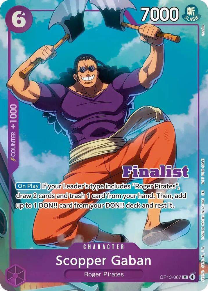 Scopper Gaban (CS 26-27 Finalist Card Set Vol.1), One Piece Promotion Cards OP13-067