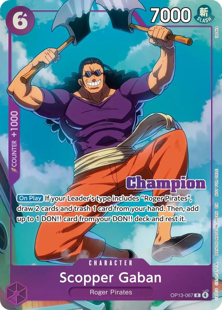 Scopper Gaban (CS 26-27 Winner Card Set Vol.1), One Piece Promotion Cards OP13-067