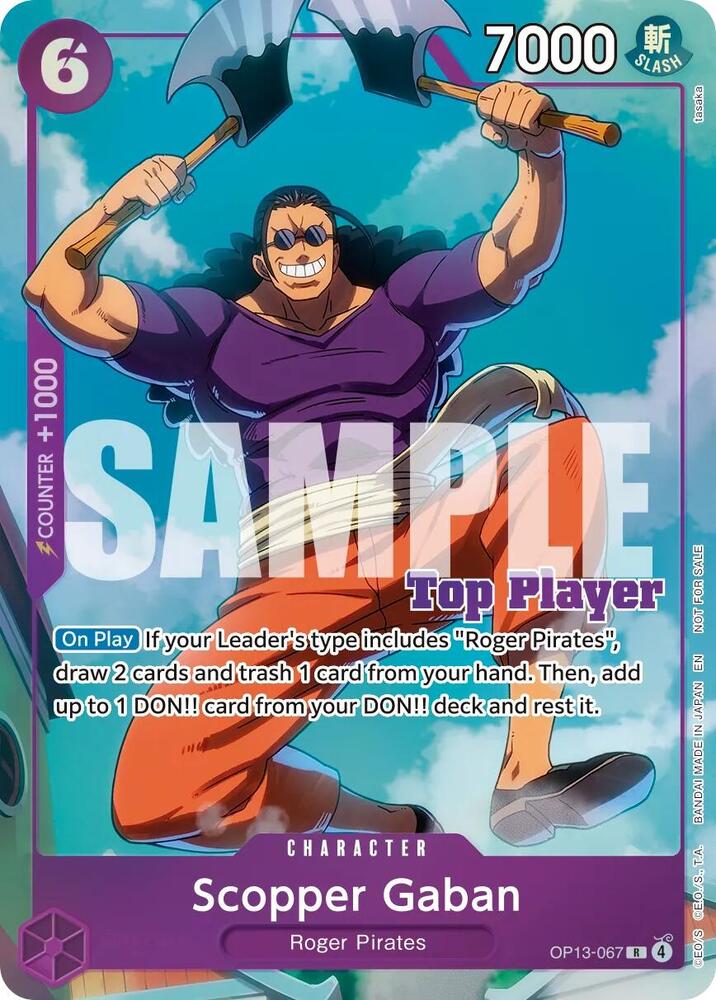 Scopper Gaban (CS 26-27 Top Player Pack Vol. 1), One Piece Promotion Cards OP13-067