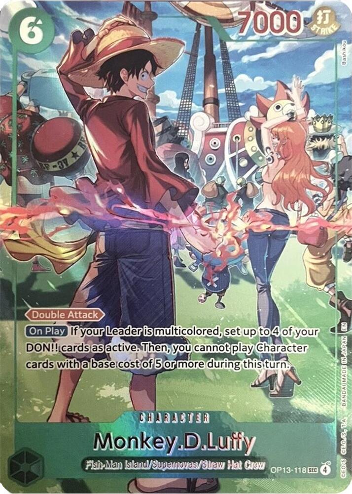 Monkey.D.Luffy (118) (English Version 3rd Anniversary Set), One Piece Promotion Cards OP13-118