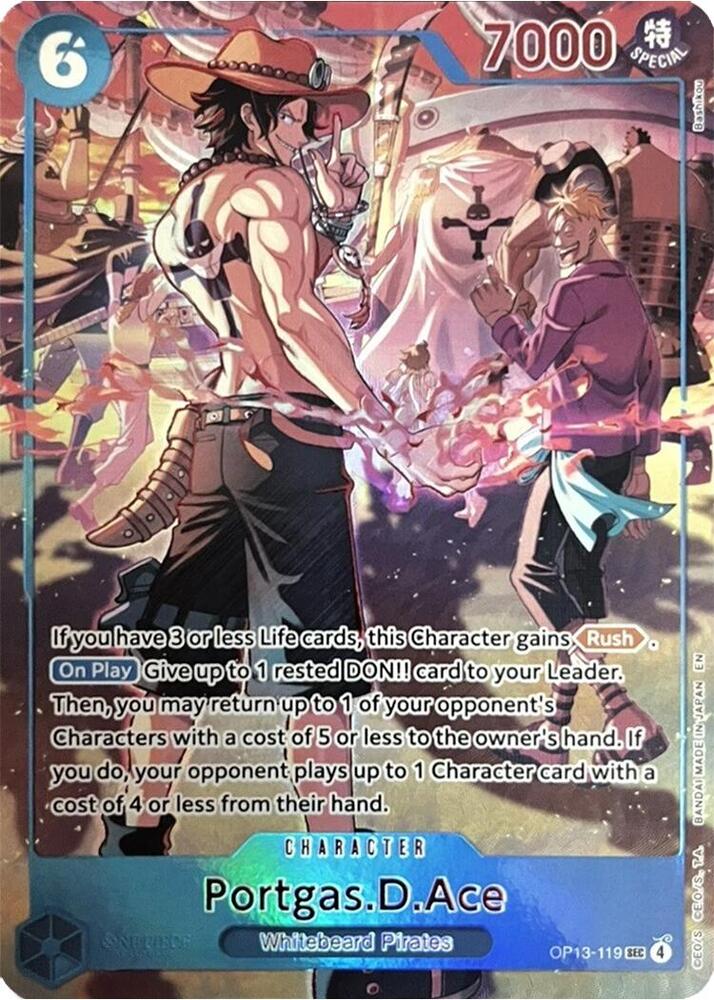 Portgas.D.Ace (119) (English Version 3rd Anniversary Set), One Piece Promotion Cards OP13-119