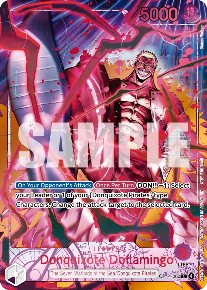 Donquixote Doflamingo (Flame-Flame Fruit Coliseum), One Piece Promotion Cards OP14-060