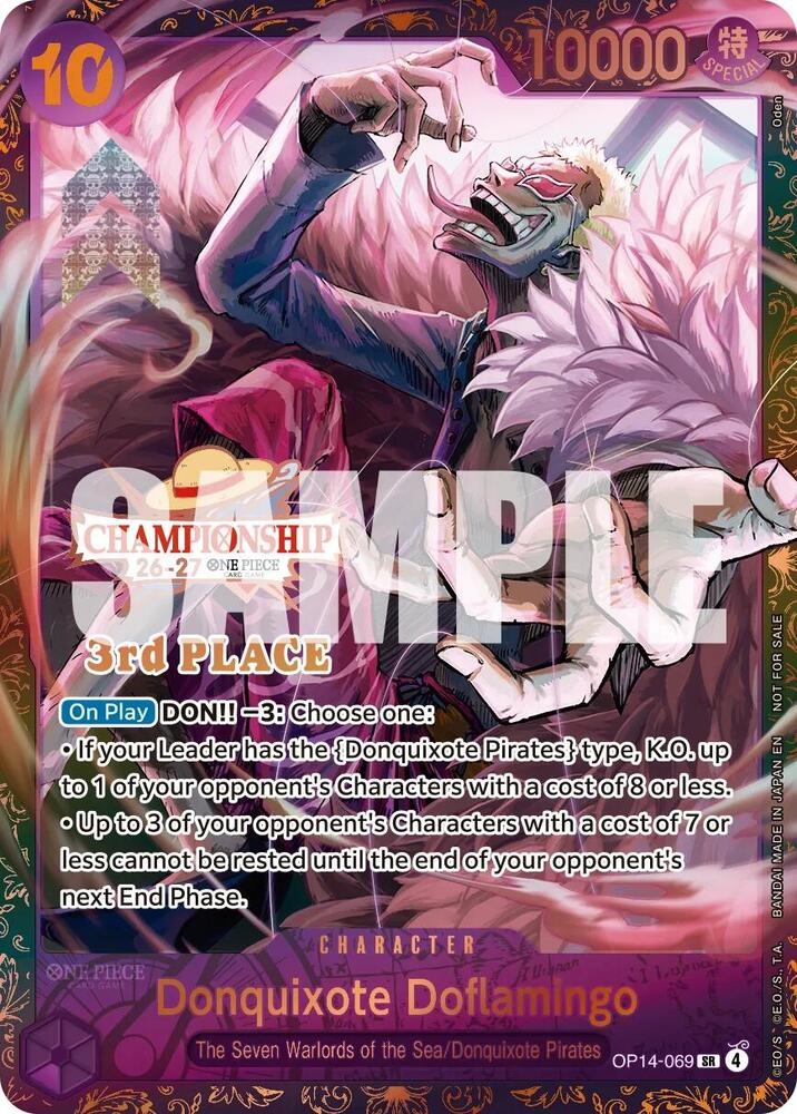 Donquixote Doflamingo (CS 26-27 3rd Place Trophy Card), One Piece Promotion Cards OP14-069