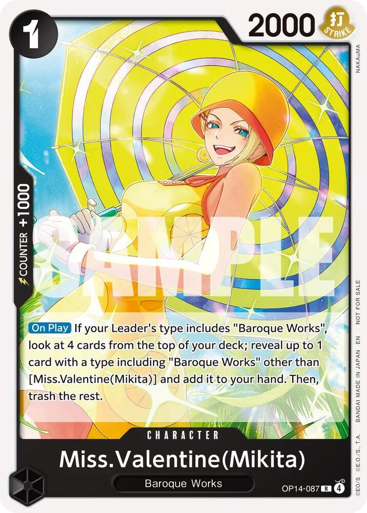 Miss.Valentine(Mikita) (Tournament Pack 2026 Vol. 3), One Piece Promotion Cards OP14-087