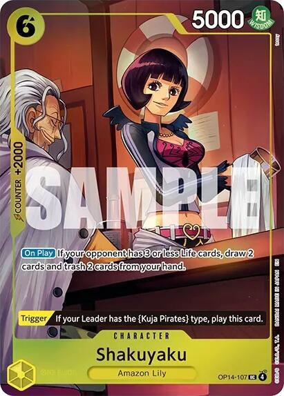 Shakuyaku (One Piece Card Game Illustration Box Vol. 7), One Piece Promotion Cards OP14-107