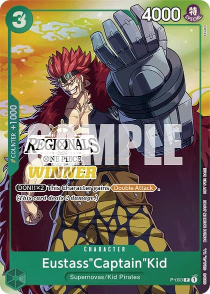 Eustass"Captain"Kid (Offline Regional 2024 Vol. 2) [Winner], One Piece Promotion Cards P-003