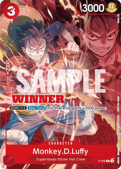 Monkey.D.Luffy - P-006 (Winner Pack Vol. 1), One Piece Promotion Cards P-006