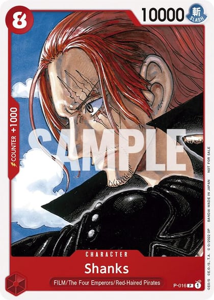 Shanks (One Piece Film Red), One Piece Promotion Cards P-016