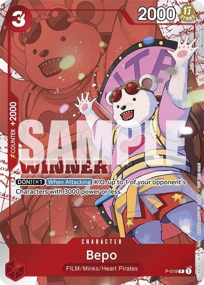 Bepo (Winner Pack Vol. 7), One Piece Promotion Cards P-019