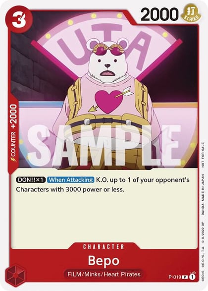 Bepo (One Piece Film Red), One Piece Promotion Cards P-019