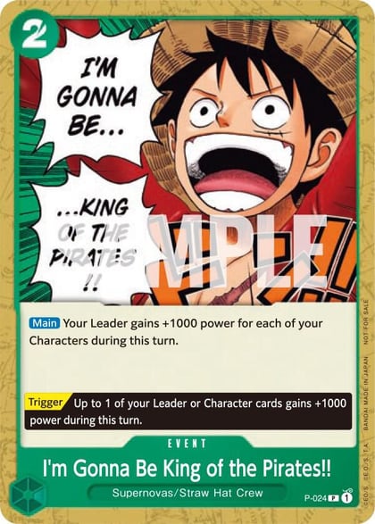 I'm Gonna Be King of the Pirates!!, One Piece Promotion Cards P-024