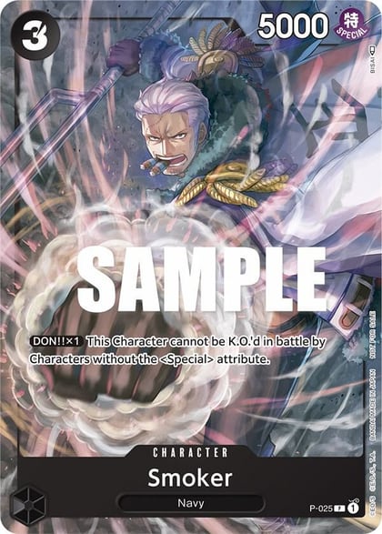Smoker (Pre-Release), One Piece Promotion Cards P-025