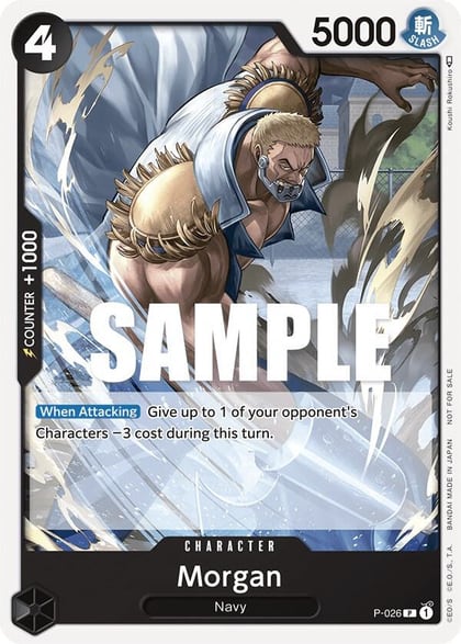 Morgan (Pirates Party Vol. 2), One Piece Promotion Cards P-026