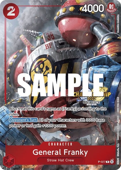 General Franky (CS 2023 Event Pack), One Piece Promotion Cards P-027