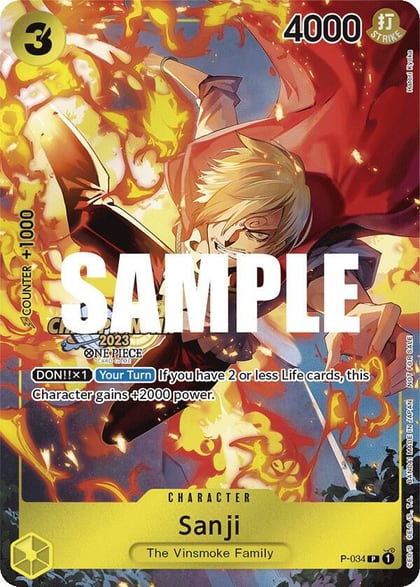Sanji (CS 2023 Event Pack), One Piece Promotion Cards P-034