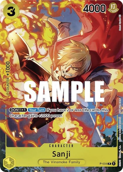 Sanji (Event Pack Vol. 2), One Piece Promotion Cards P-034