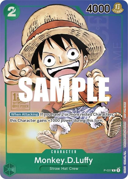 Monkey.D.Luffy (037) (1st Anniversary Tournament), One Piece Promotion Cards P-037