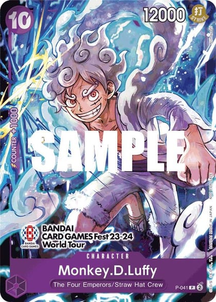 Monkey.D.Luffy (041) (BANDAI CARD GAMES Fest 23-24 World Tour), One Piece Promotion Cards P-041
