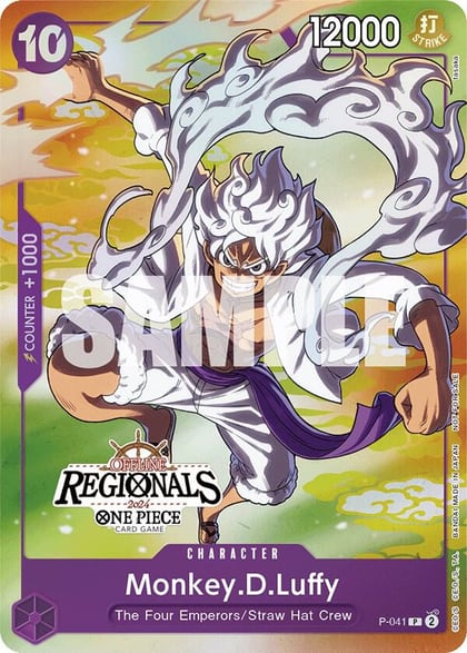 Monkey.D.Luffy (041) (Offline Regional 2024 Vol. 2) [Participant], One Piece Promotion Cards P-041
