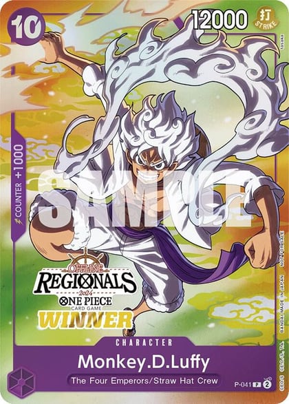 Monkey.D.Luffy (041) (Offline Regional 2024 Vol. 2) [Winner], One Piece Promotion Cards P-041