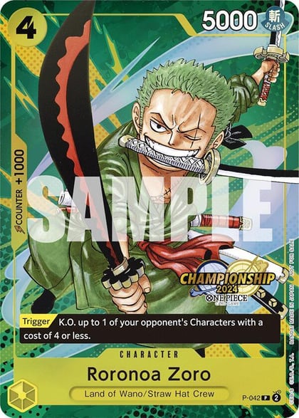 Roronoa Zoro (CS 2024 Event Pack), One Piece Promotion Cards P-042