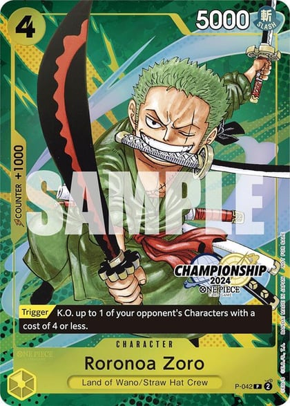 Roronoa Zoro (CS 2024 Event Pack Finalist), One Piece Promotion Cards P-042