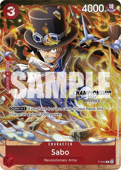 Sabo (CS 2024 Event Pack Finalist), One Piece Promotion Cards P-044