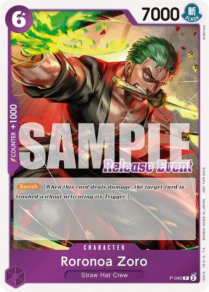 Roronoa Zoro (ST15 - ST20 Release Event Winner Pack), One Piece Promotion Cards P-045