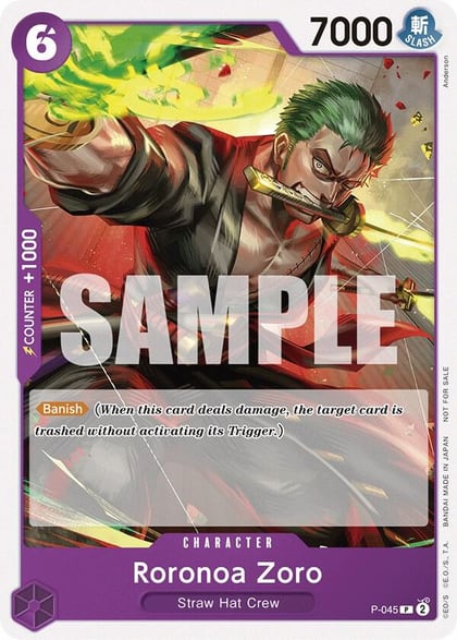 Roronoa Zoro (OP-06 Pre-Release Tournament) [Participant], One Piece Promotion Cards P-045