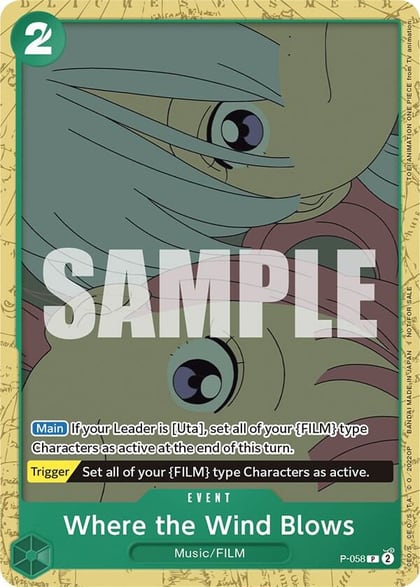 Where the Wind Blows (Starter Deck 11: Uta Deck Battle), One Piece Promotion Cards P-058