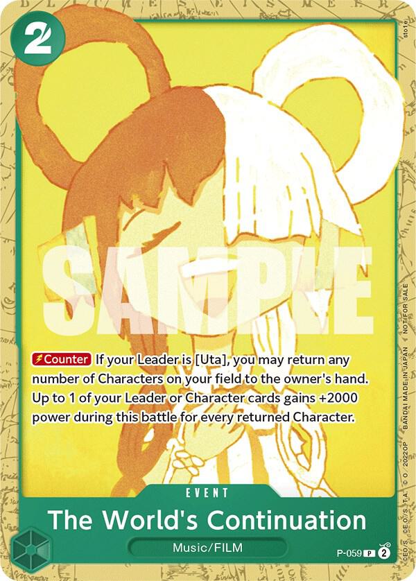The World's Continuation (Starter Deck 11: Uta Deck Battle), One Piece Promotion Cards P-059