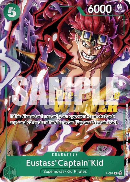 Eustass"Captain"Kid (OP-07 Pre-Release Tournament) [Winner], One Piece Promotion Cards P-067