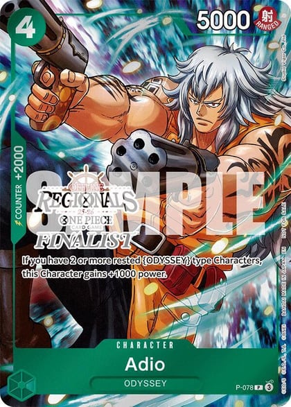 Adio (Offline Regional Finalist Card Set 2025 Vol.1), One Piece Promotion Cards P-078