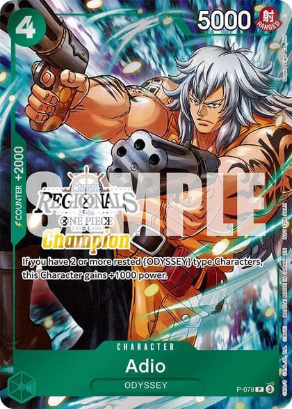 Adio (Online Regional Champion Card Set 2025 Vol.1), One Piece Promotion Cards P-078