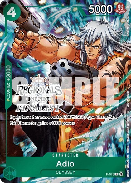 Adio (Online Regional Finalist Card Set 2025 Vol.1), One Piece Promotion Cards P-078