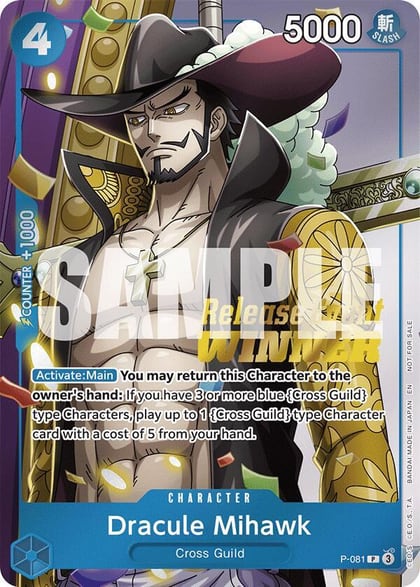 Dracule Mihawk (OP11 Release Event Winner), One Piece Promotion Cards P-081