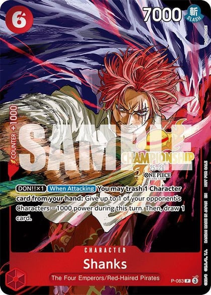 Shanks (CS 25-26 Event Pack), One Piece Promotion Cards P-083