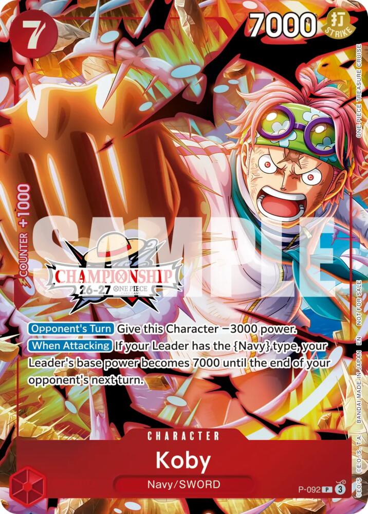 Koby (CS 26-27 Event Pack Finalist Ver.), One Piece Promotion Cards P-092