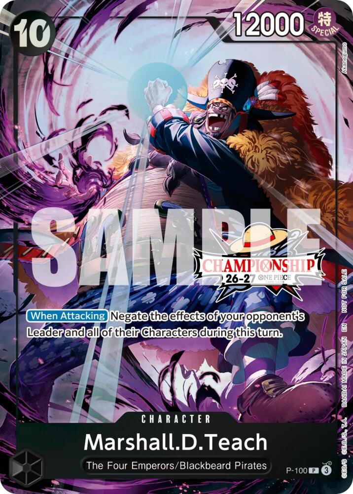 Marshall.D.Teach (CS 26-27 Event Pack Finalist Ver.), One Piece Promotion Cards P-100