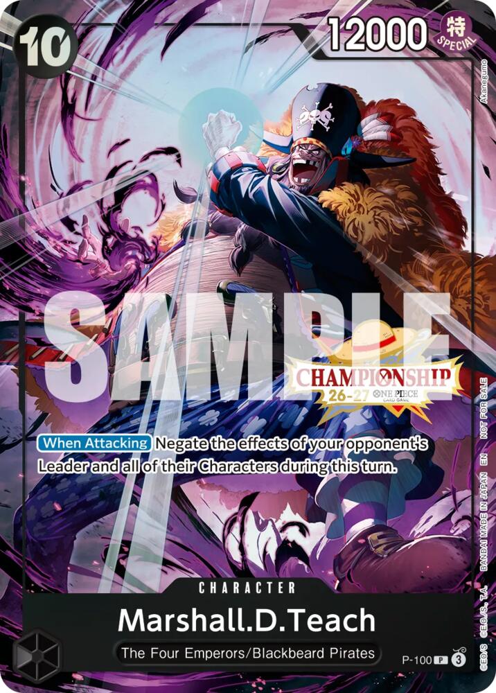 Marshall.D.Teach (CS 26-27 Event Pack), One Piece Promotion Cards P-100