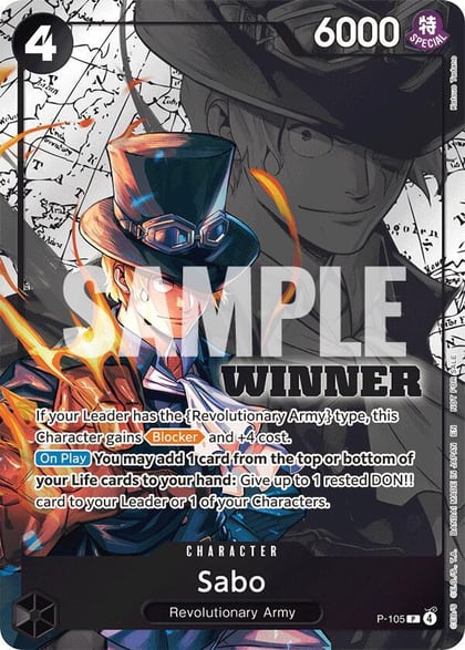 Sabo (Winner Pack 2026 Vol. 2), One Piece Promotion Cards P-105