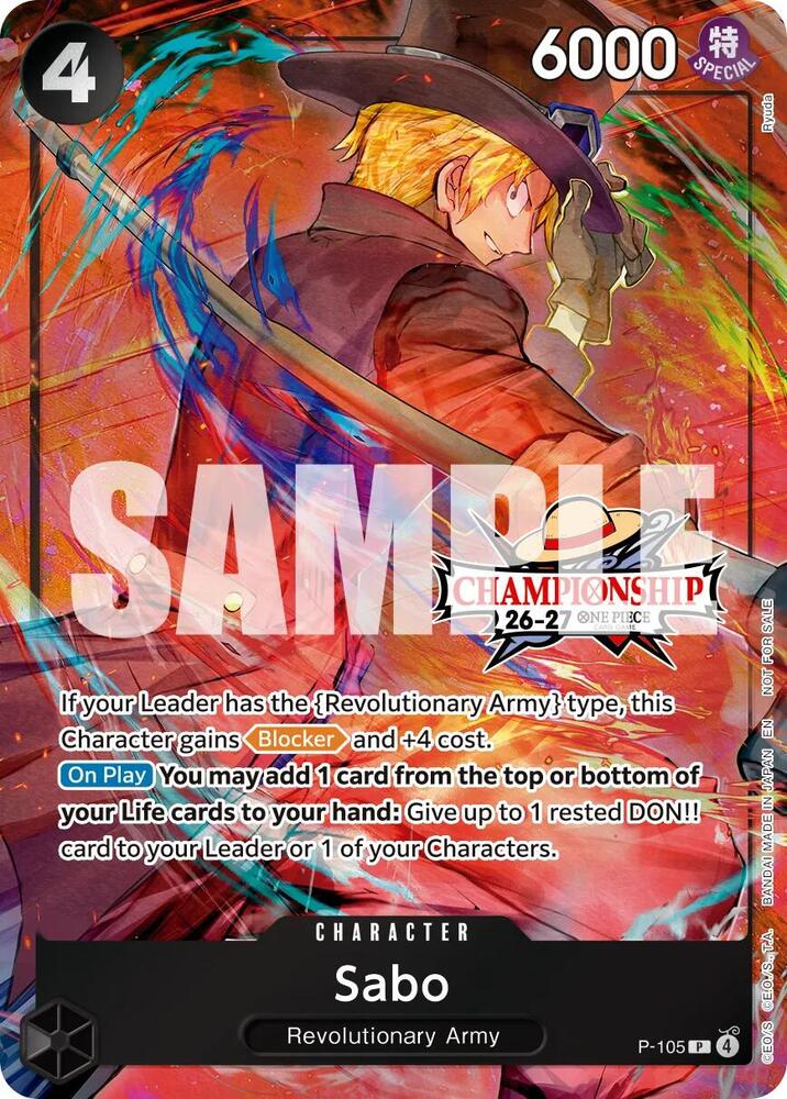 Sabo (CS 26-27 Celebration Pack), One Piece Promotion Cards P-105
