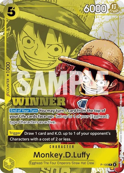 Monkey.D.Luffy (Winner Pack 2026 Vol. 2), One Piece Promotion Cards P-106