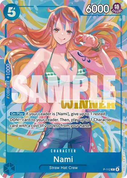 Nami (Heroines Battle Winner Pack), One Piece Promotion Cards P-112