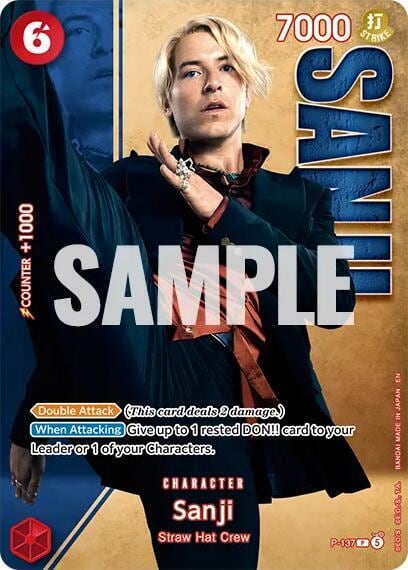Sanji - P-137 (Premium Card Collection -Live Action Edition Vol.2 Straw Hat Crew-), One Piece Promotion Cards P-137