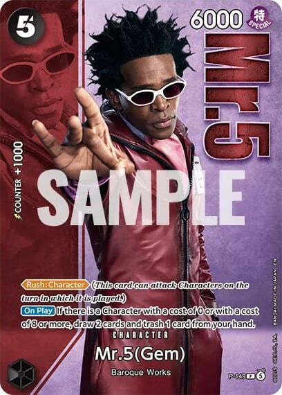 Mr.5 (Gem) - P-149 (Premium Card Collection -Live Action Edition Vol.2 Baroque Works-), One Piece Promotion Cards P-149