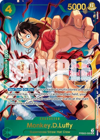 Monkey.D.Luffy (Red Bull Double Don!!) (Winner), One Piece Promotion Cards PRB02-005