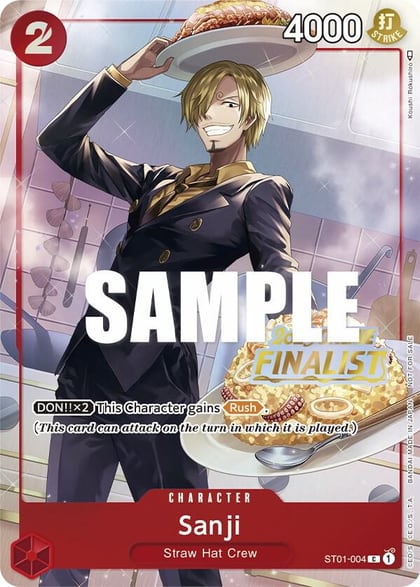 Sanji (Online Regional 2023) [Finalist], One Piece Promotion Cards ST01-004